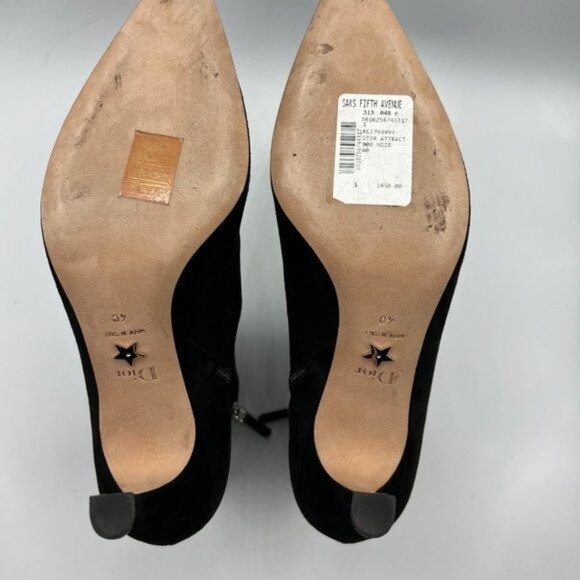 Christian Dior Black Dior Attract Heeled Ankle Boot with CD Logo New without Box - Picture 9 of 10